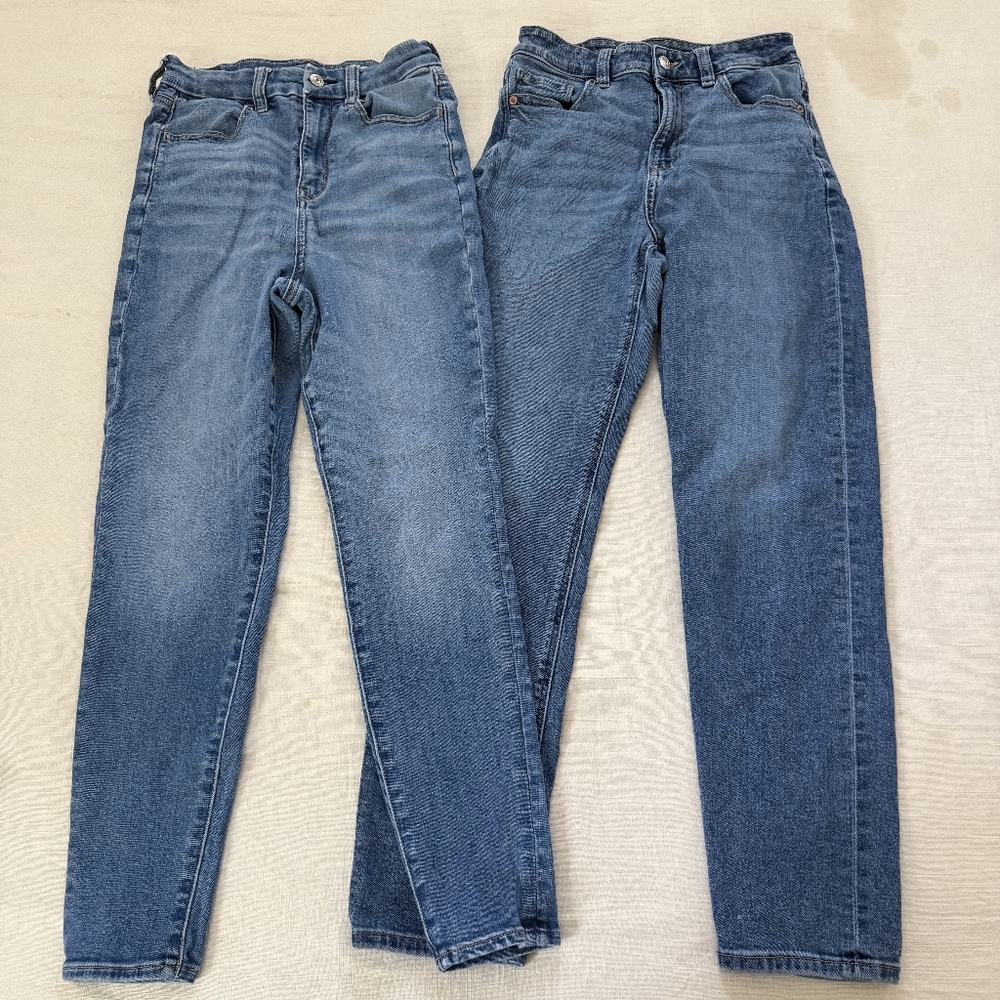 American Eagle Bundle Womens 4 High Rise Blue Denim Jeans - Picture 5 of 14